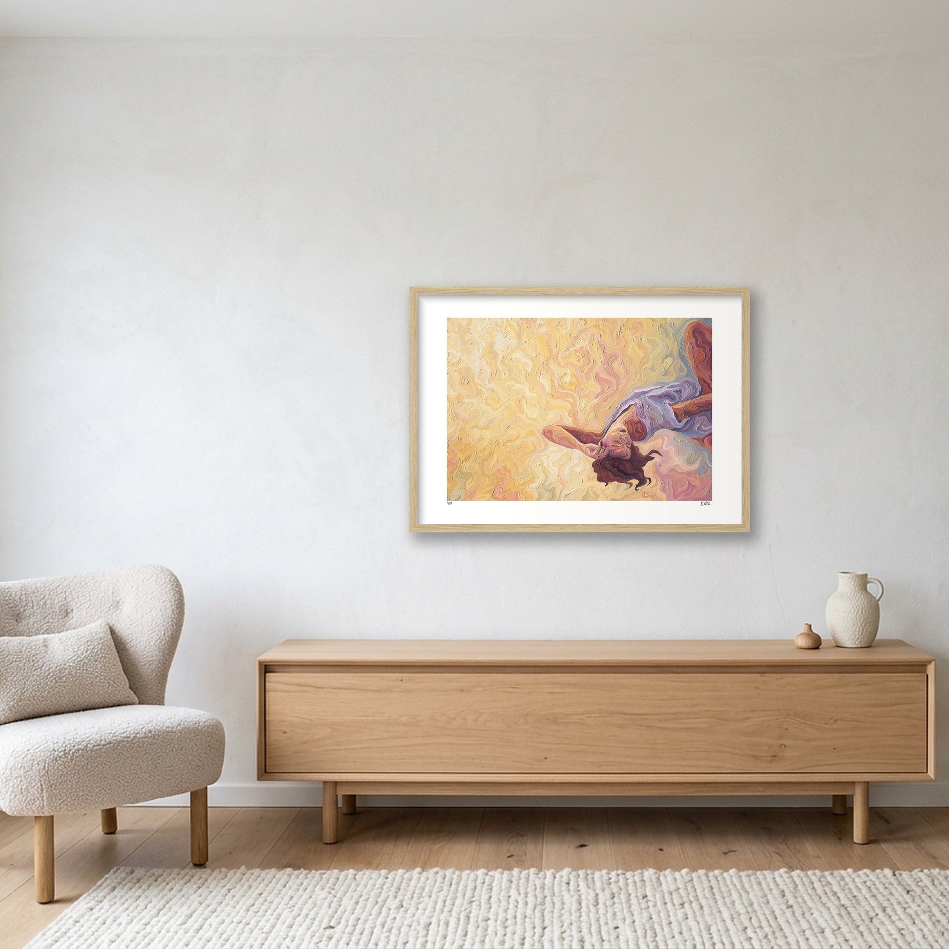 Fever Dream — A2 (59×42cm, 23×17") Oak Frame